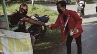 GMNI Ketapang bagikan masker GMNI Ketapang bagikan masker