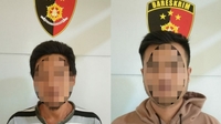 Warga Pontianak Timur berinisial W alias Y (22) dan AR alias Iyan (39) saat diamankan oleh Polisi,- FOTO/Humas Polsek Warga Pontianak Timur berinisial W alias Y (22) dan AR alias Iyan (39) saat diamankan oleh Polisi,- FOTO/Humas Polsek