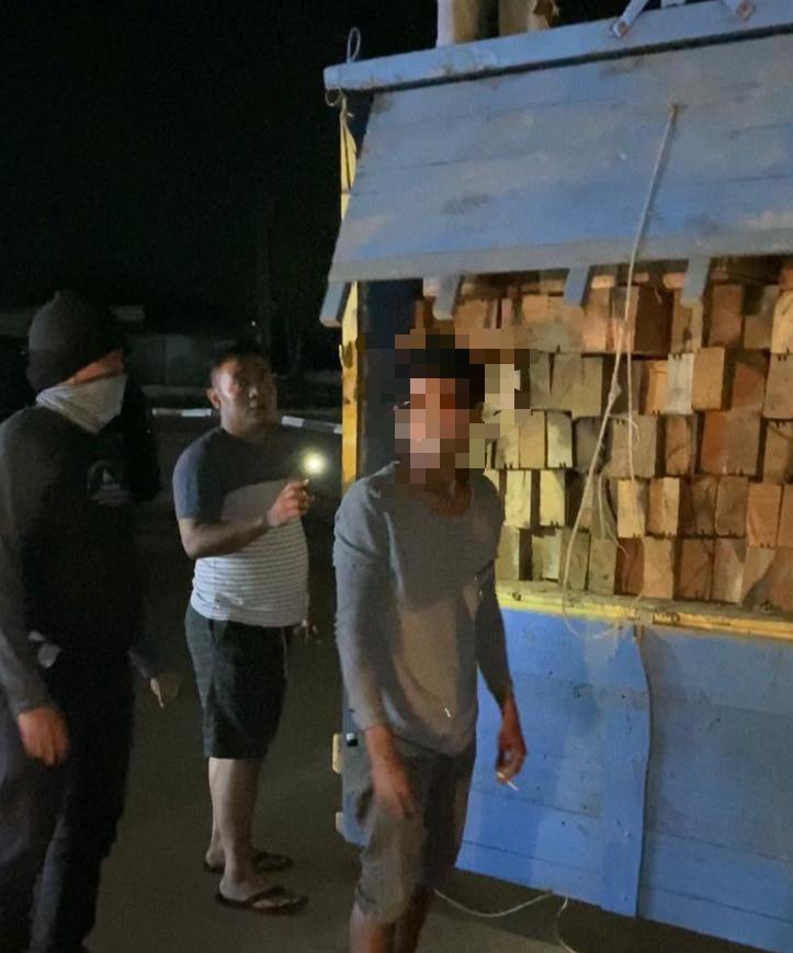 Polda Kalbar Tangkap Truk Bermuatan Ratusan Kayu Illegal