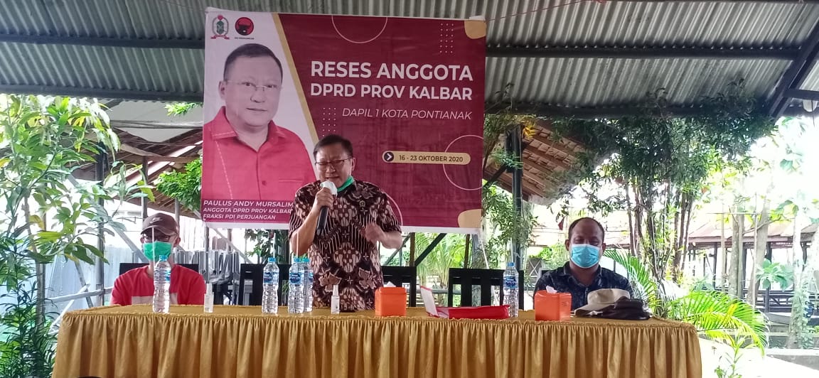 Anggota DPRD kalbar, Andy Mursalim ajak Masyarakat Patuhi Protokol Kesehatan