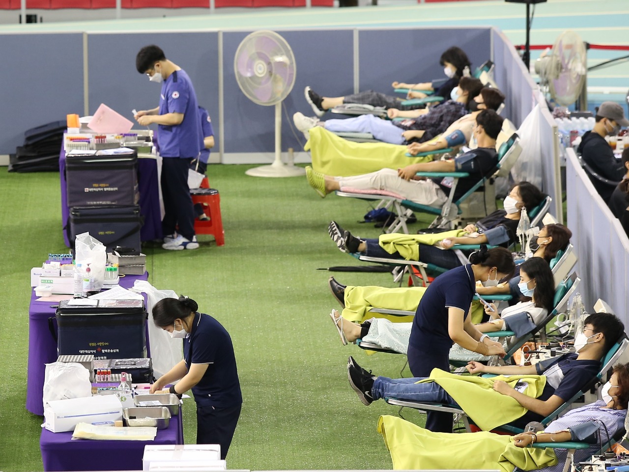 Empat Ribu Anggota Gereja Shincheonji Yesus Mendonasikan Plasma untuk Ketiga Kalinya