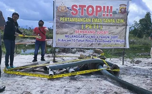 Polisi Tangkap Penambang Ilegal di Kapuas Hulu