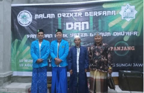 Mahasiswa KKL IAIN Pontianak Sukseskan Dzikir Bersama di Desa Rantau Panjang