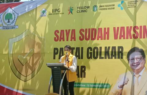 Launching Yellow Clinic Golkar Kalbar Adakan Vaksinasi, dr. Grace: Bantu Pemerintah Tangani Covid-19