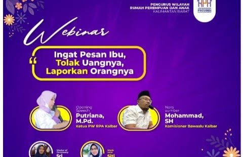 RPA Kalbar: Ingat Pesan Ibu, Tolak Uangnya dan Laporkan Orangnya