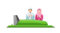 Foto Ilustrasi Ziarah Kubur.