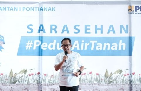 Kepala BWS Kalimantan 1 Pontianak Pramono, S.T., Sp.PSDA saat membuka acara Ceremony peduli tanah air, (21/04/22).