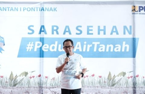 Kepala BWS Kalimantan 1 Pontianak Pramono, S.T., Sp.PSDA saat membuka acara Ceremony peduli tanah air, (21/04/22).
