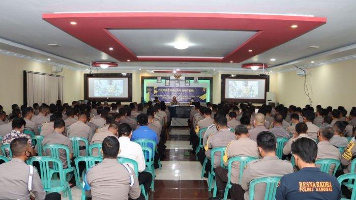 Polres Sanggau Adakan Pembekalan Materi untuk Pengamanan Pilkades Serentak 2022