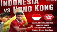 LINK LIVE STREAMING Timnas Indonesia Hong Kong Hari Ini, Susunan Pemain dan Jam Tayang Kualifikasi Piala Asia AFC U20