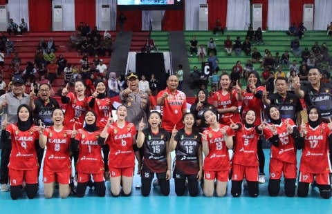 Babak 16 Besar Kapolri Cup 2023 di Pontianak, Tim Voli Putri Kalbar Taklukan Tim Voli Putri DIY