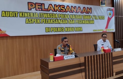 Itwasda Polda Kalbar Lakukan Audit Kinerja Tahap II TA 2023 Aspek Pelaksanaan dan Pengendalian di Polres Kubu Raya