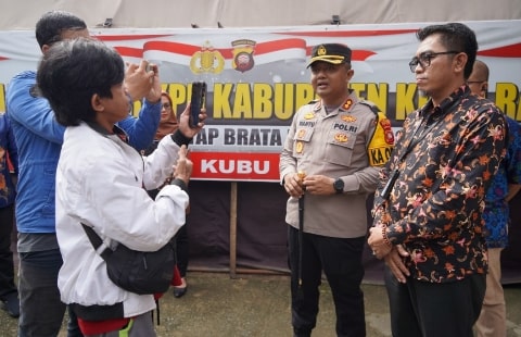 Kapolres Kubu Raya Kunjungi Kantor KPU dan Bawaslu