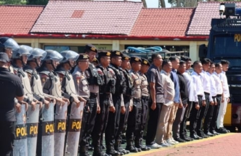 Pastikan Pilkada 2024 Aman, Polres Kubu Raya Gelar Apel Kesiapan Operasi Mantap Praja