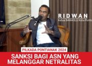 Ketua BAWASLU Kota Pontianak Ridwan Ketua BAWASLU Kota Pontianak Ridwan