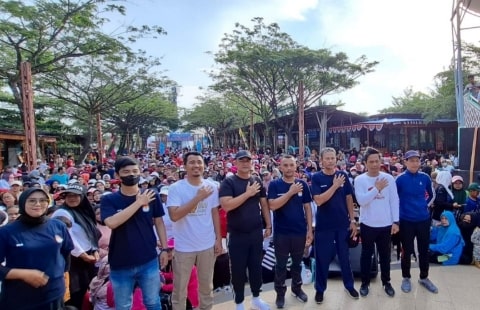 PPK Pontianak Utara Gelar Senam Sehat, Sosialisasikan Pemilihan Walikota dan Wakil Walikota Pontianak