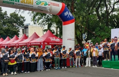 Ribuan Peserta Jalan Sehat Hari Jadi ke-253 Kota Pontianak