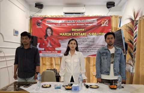 Anggota Komisi VII DPR RI, Maria Lestari mensosialisasikan Empat Pilar Kebangsaan