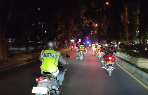 300 Personel Polres Kubu Raya Patroli Jaga Keamanan Malam Takbiran