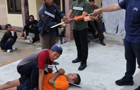 65 Adegan Rekonstruksi Ungkap Duel Maut Pemuda di Sungai Rengas