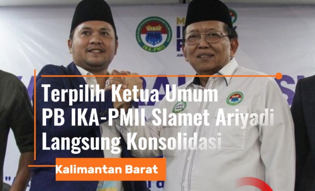 Slamet-Riyadi-Muqowam Slamet Riyadi bersama Ahmad MuqowamKetua Umum PB IKA PMII