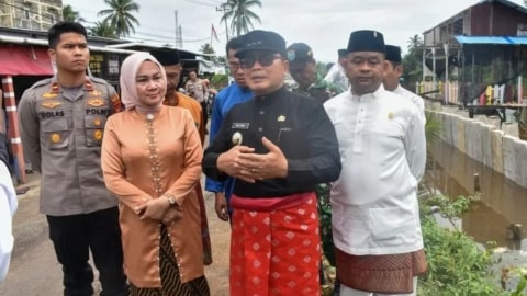Sujiwo Kawal Pembangunan Turap Sungai Kakap, Rp15 Miliar APBN Digelontorkan