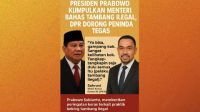 Presiden Prabowo Kumpulkan Menteri Bahas Tambang Ilegal, DPR Dorong Penindakan Tegas