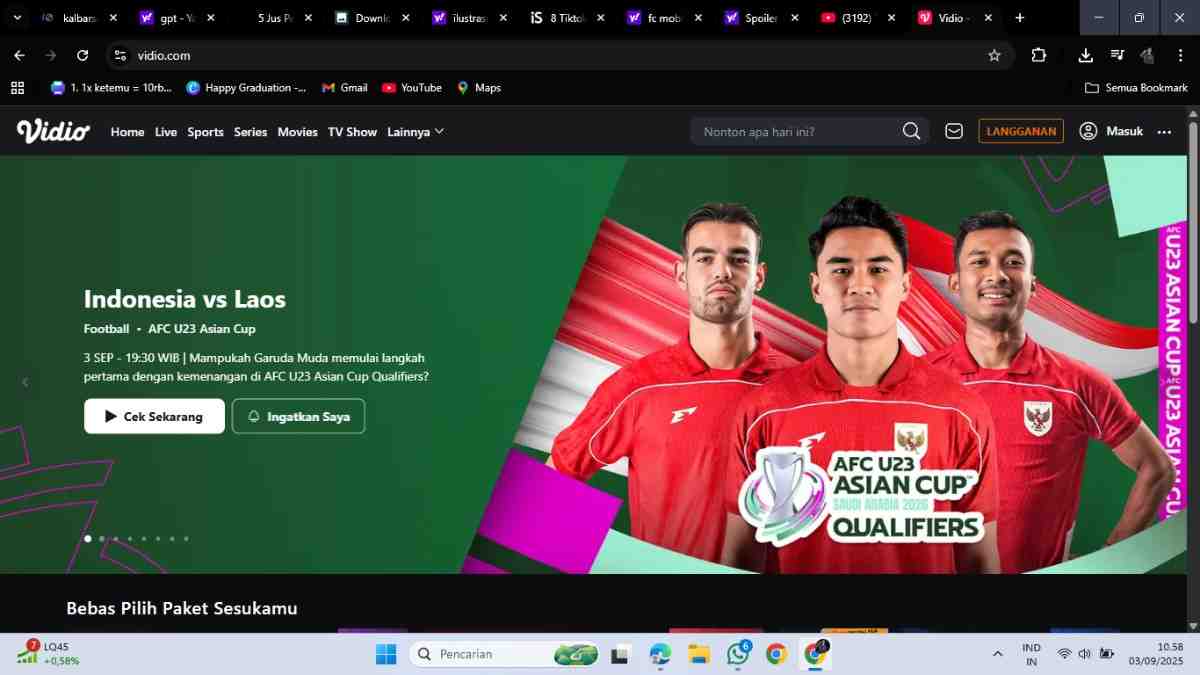 Link Nonton Streaming Timnas Indonesia U-23, Sumber Foto : ss Faisal vidio.com