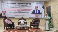 Sosialisasi Empat Pilar MPR RI yang mengangkat tema “Penguatan Nasionalisme dan Semangat Kebanggaan bagi Kader-kader Fatayat NU Kalimantan Barat”, bertempat di Aula Kanwil Kemenag Kalbar, Minggu (23/11/2025).