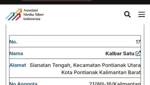Kalbar Satu Id Member of AMSI (Asosiasi Media Siber Indonesia)
