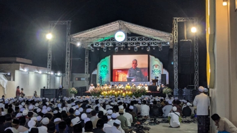 Ponpes Darul Khairat Kenang 1000 Hari Wafat KH Suaidi Mastur, Ribuan Jamaah Membludak