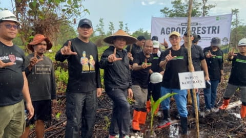Tanam Kelapa Genjah di Batu Ampar, Sujiwo: Harapan Baru Pasca Arang Bakau