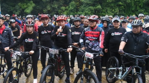 63 Komunitas Sepeda Ramaikan Soekarno Fun Bike, Semangat Kebangsaan Menggelora di Kubu Raya