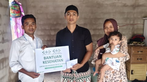 LAZISNU Pontianak Salurkan Bantuan Kesehatan Untuk Ananda Muhammad Zafir Al Fathan Tahap II