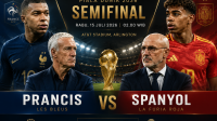 Prancis vs Spanyol Semifinal Piala Dunia 2026, Sumber Foto : Gemini AI Prancis vs Spanyol Semifinal Piala Dunia 2026, Sumber Foto : Gemini AI
