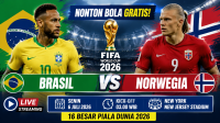 Brazil vs Norwegia Piala Dunia 2026, Sumber Foto : GEMINI AI