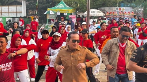 Sujiwo Dorong Senam Bersama Jadi Kegiatan Rutin Warga