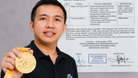 Ongky Lesmana Lolos Verifikasi, Jadi Calon Tetap Ketum PASI Kalbar 2026-2030